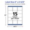 Avery Durable Waterproof Rectangle Labels with Sure Feed, 2" x 2-5/8"